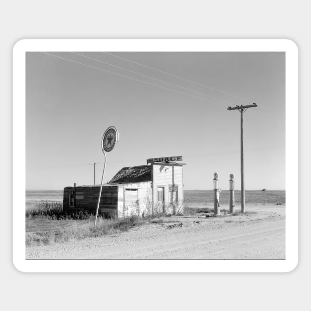 Abandoned Gas Station, 1937. Vintage Photo Magnet by historyphoto